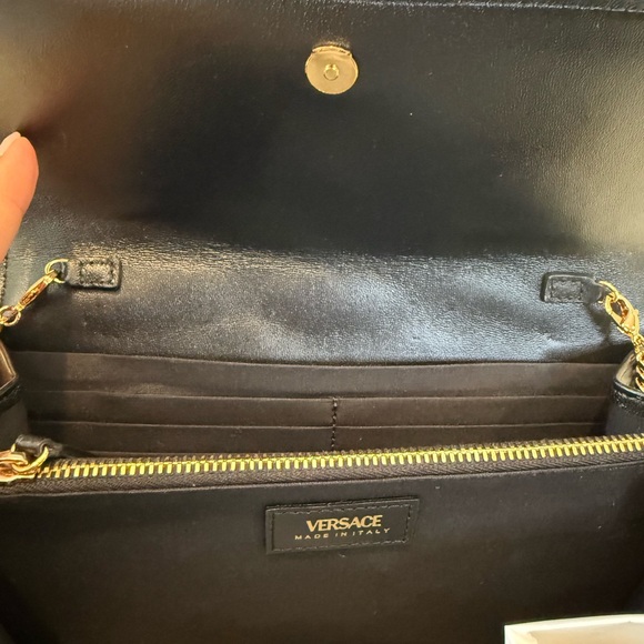 BNWT Versace WOC with tweed and lamb skin leather interior - Picture 7 of 9